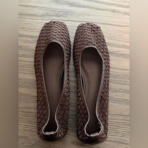 Topshop Brown Woven Flats